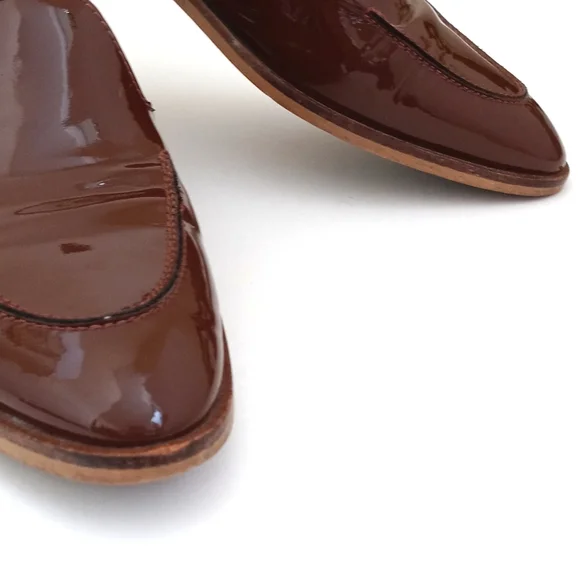 Everlane Brown Patent Leather Loafers - Picture 7 of 12
